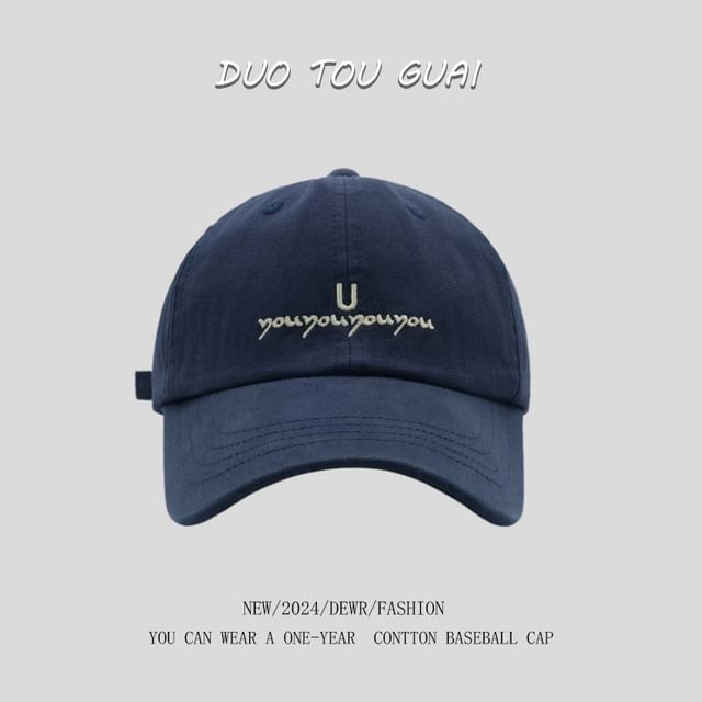 Cap Lettering Embroidered Baseball