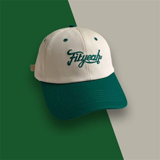 Panel Embroidered Lettering Cap Baseball