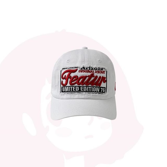 Applique Embroidered Lettering Baseball Cap