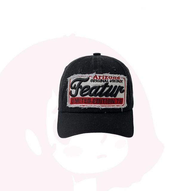 Applique Embroidered Lettering Baseball Cap