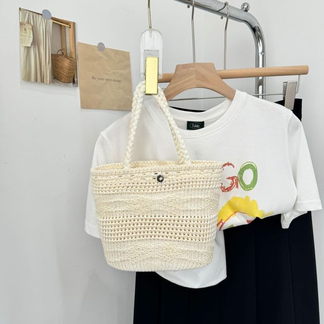 Crossbody Plain Bag Shoulder / Knit