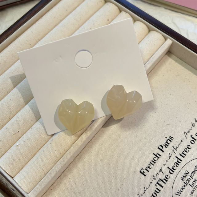 Heart Earring Resin Stud