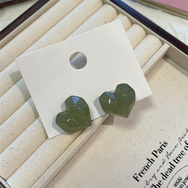 Heart Earring Resin Stud