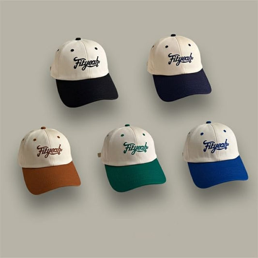 Panel Embroidered Lettering Cap Baseball