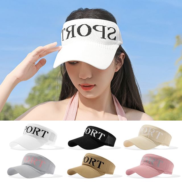 Visor Knit Lettering