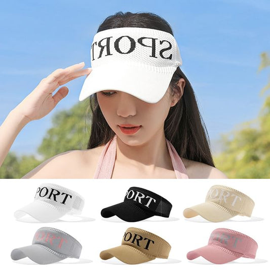 Visor Knit Lettering