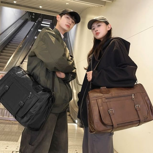 Carryall Plain Bag Faux Leather