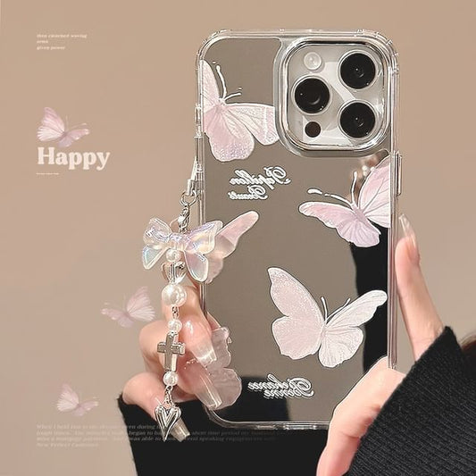 Mirrored Case Butterfly Phone