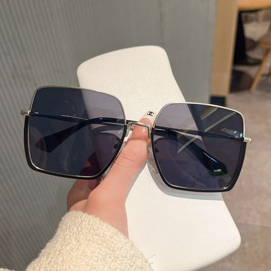 Square Frame Half Sunglasses