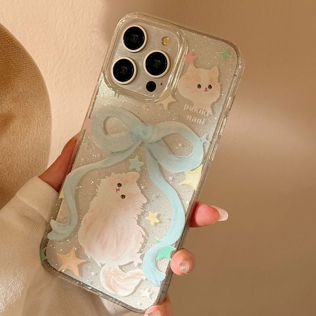 Cat Phone Ribbon Case