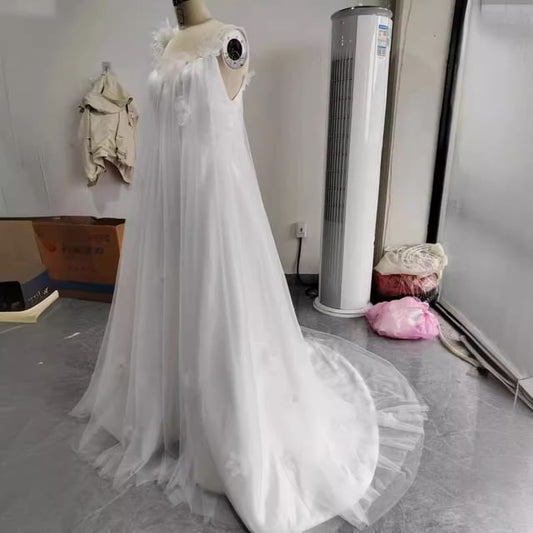 Wedding Gown A-Line Sleeveless Plain