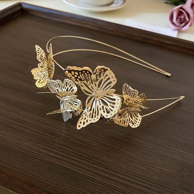 Alloy Butterfly Headband