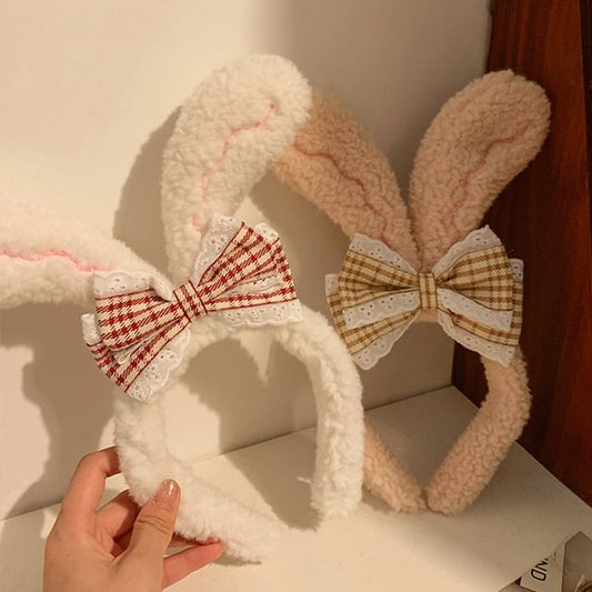 Ear Face Headband Rabbit Hair Wash / Band