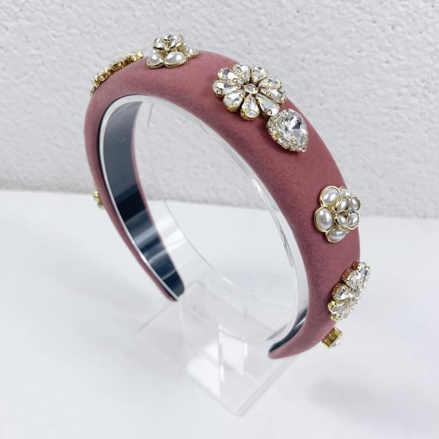 Hair Gemstones Rhinestone Band Flower