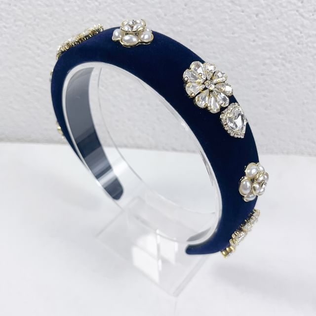 Hair Gemstones Rhinestone Band Flower