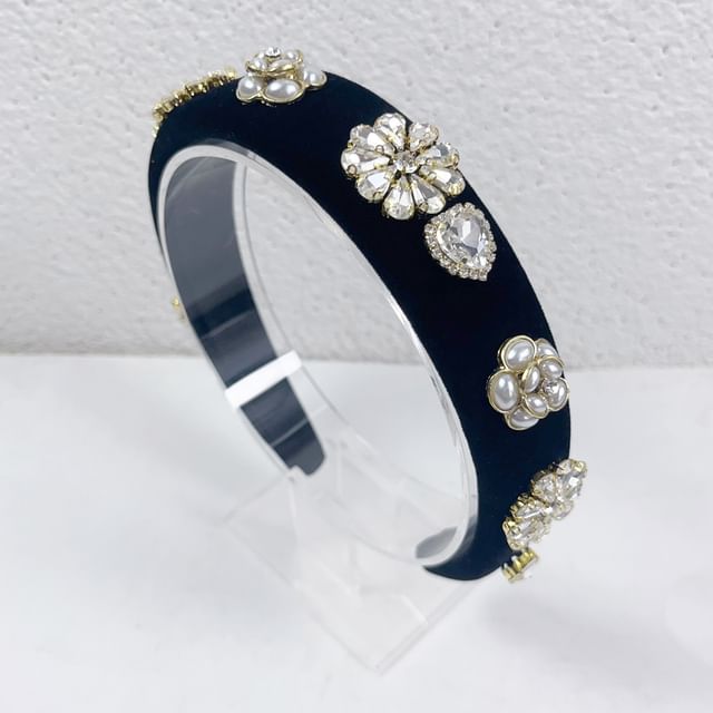 Hair Gemstones Rhinestone Band Flower