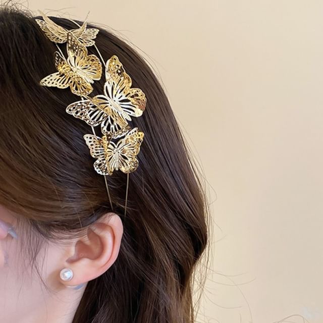 Alloy Butterfly Headband