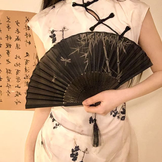 Designs) Hand Foldable Bamboo Fan Print (Various