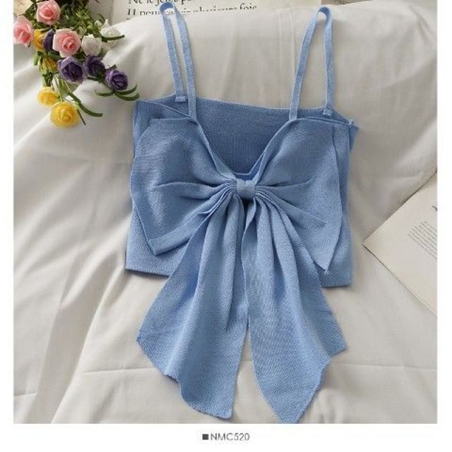 Cropped Plain Bow Top Camisole