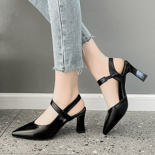 Slingback Heel High Sandals Plain
