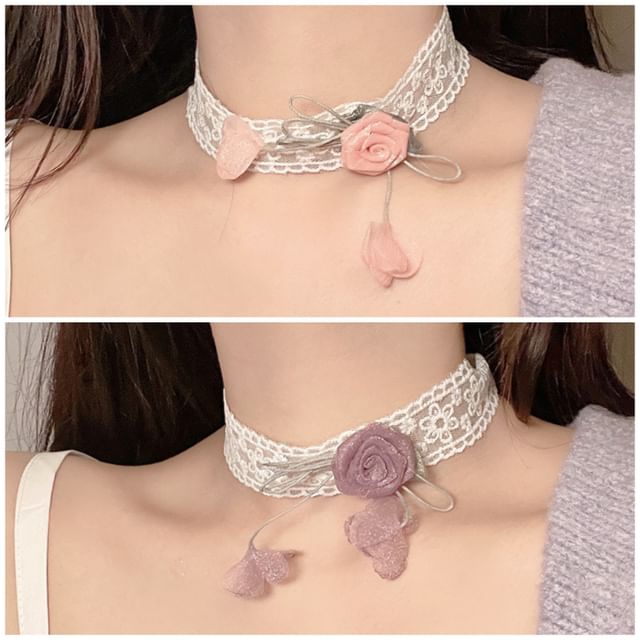 Lace Choker Floral