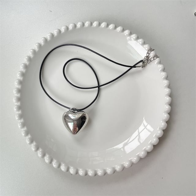 Heart Pendant Cord Necklace