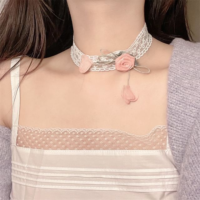 Lace Choker Floral
