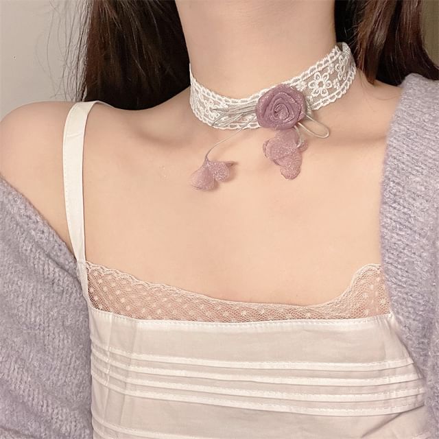 Lace Choker Floral