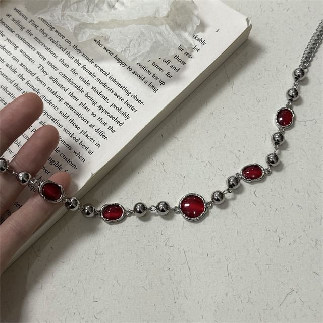 Gemstone Necklace Beaded