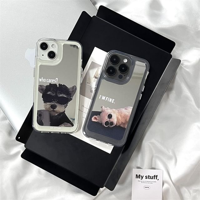 Phone Case Dog Mirrored