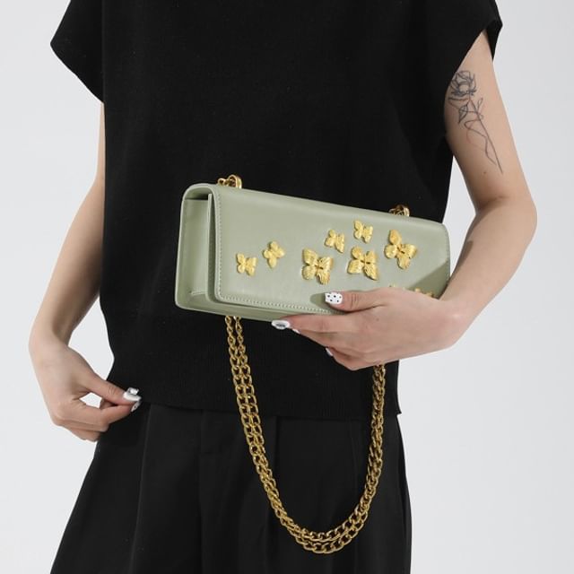 Box Butterfly Crossbody Bag Flap