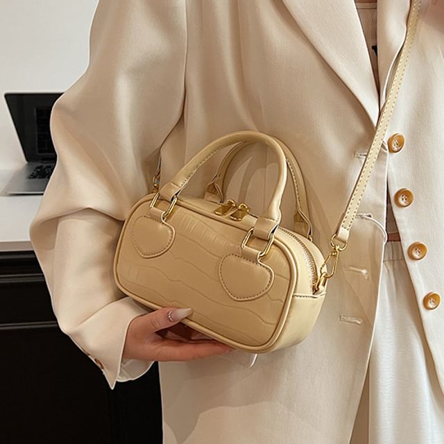 Top Bag Crossbody Grain Handle Croc