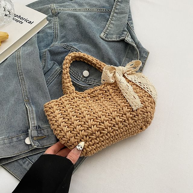 Bag Tote Woven Bow