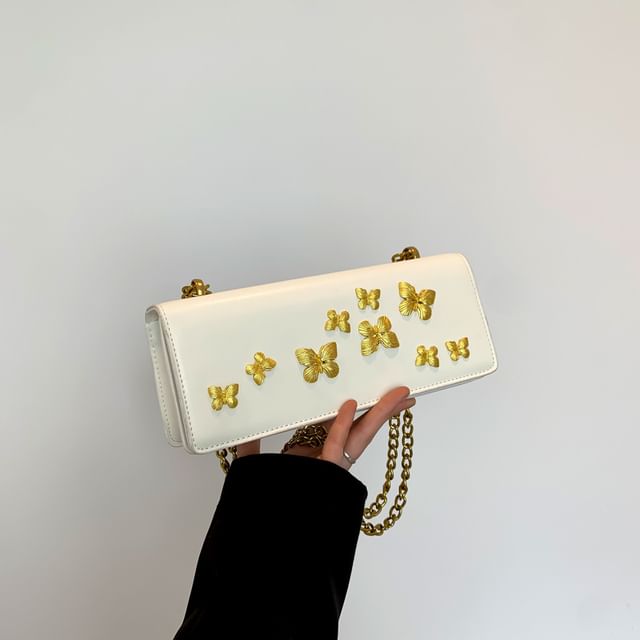 Box Butterfly Crossbody Bag Flap