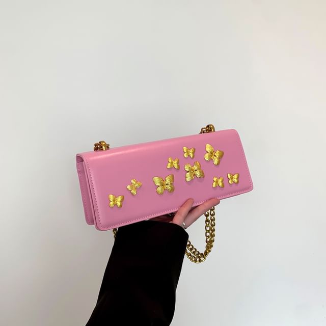 Box Butterfly Crossbody Bag Flap