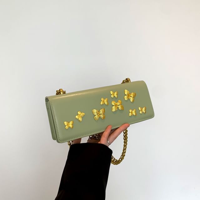 Box Butterfly Crossbody Bag Flap