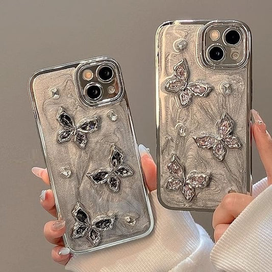 Phone Butterfly Rhinestone Case