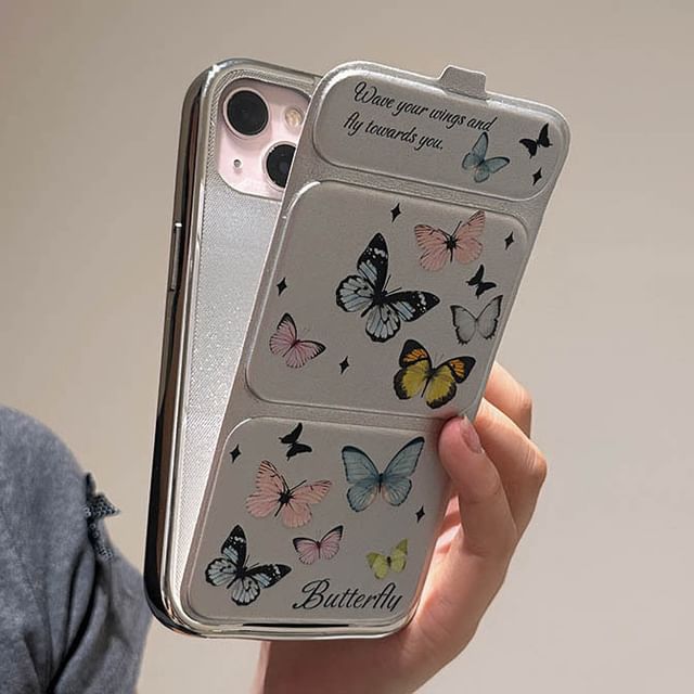 Foldable Case Butterfly Stand Phone