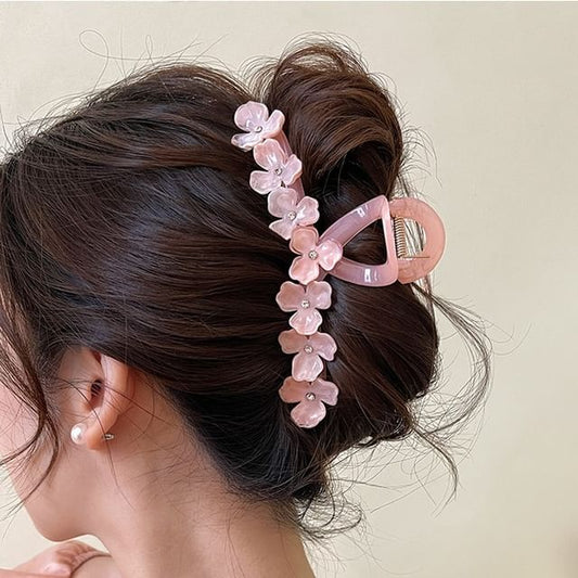 Rhinestone Claw Floral Hair