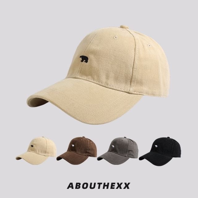 Bear Embroidered Cap