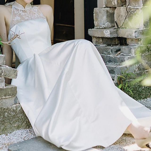 Wedding Gown Sleeveless A-Line Lace