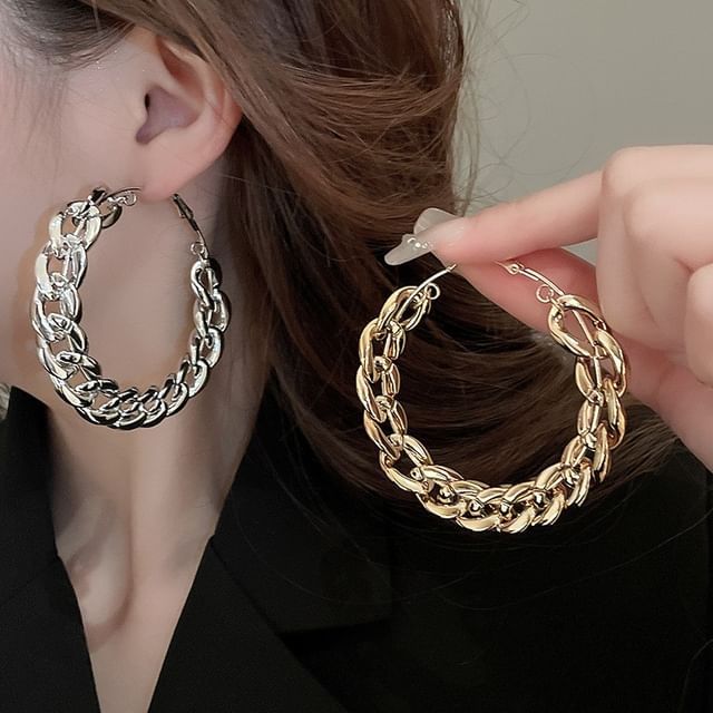 Chained Hoop Earring