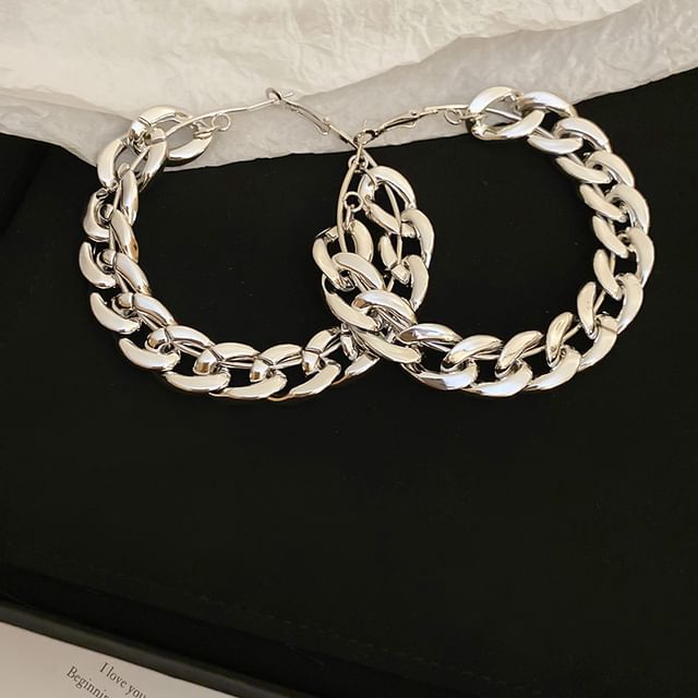 Chained Hoop Earring
