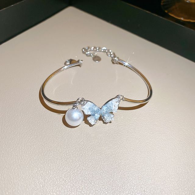 Alloy Butterfly Designs) Bracelet Necklace Crystal / (Various Faux