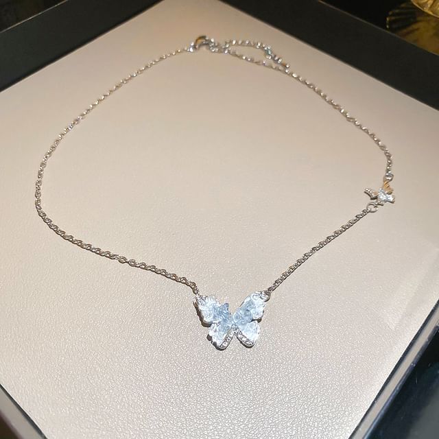 Alloy Butterfly Designs) Bracelet Necklace Crystal / (Various Faux