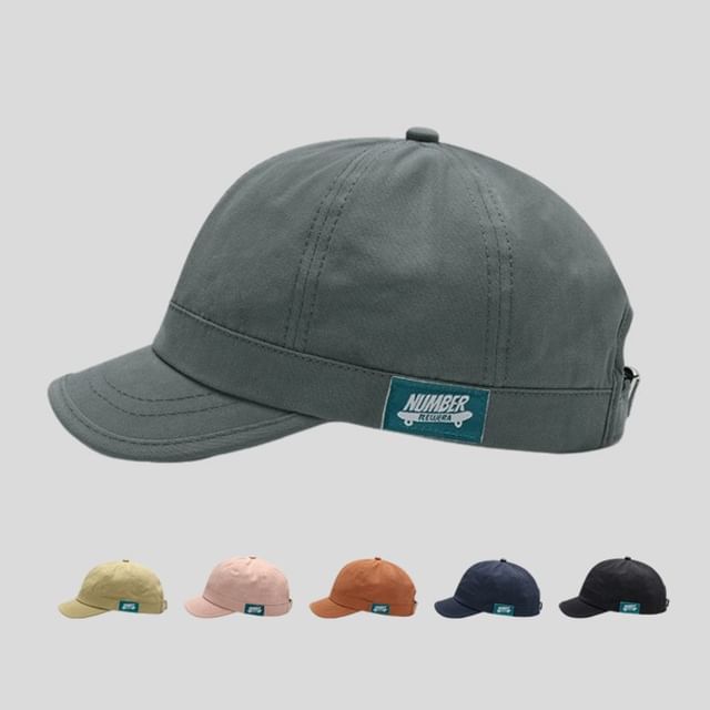 Short Brim Baseball Cap Applique