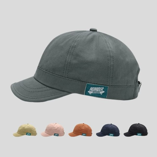 Short Brim Baseball Cap Applique