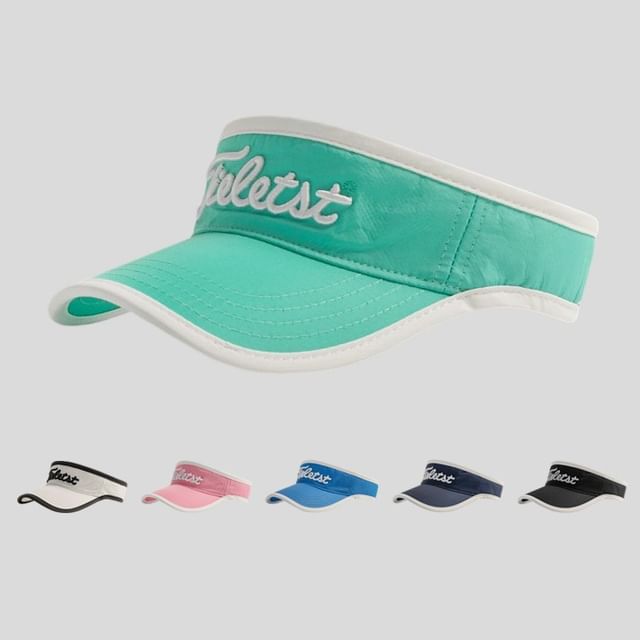 Trim Lettering Embroidered Sun Visor Contrast