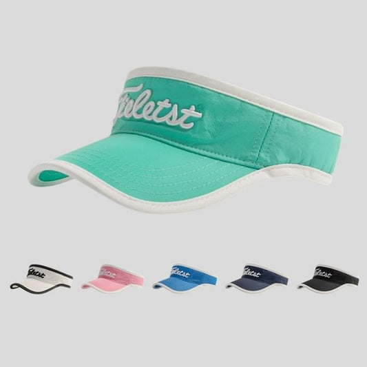 Trim Lettering Embroidered Sun Visor Contrast
