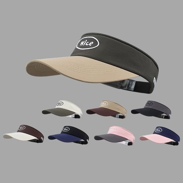 Lettering Tone Visor Two Sun Embroidered
